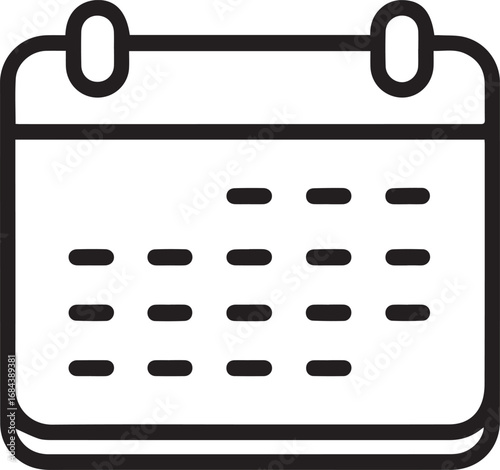 vector black calendar icon