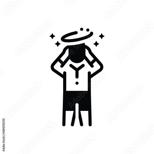Black solid icon for faint