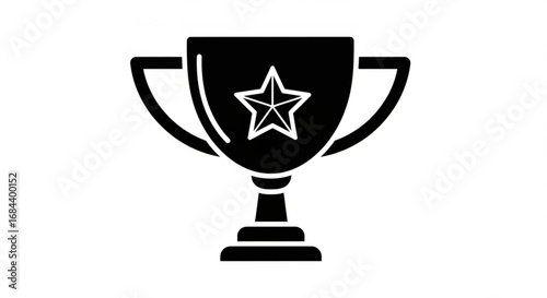 Trophy icon vector award graphic design achievement success champion winner prize competition illustration
