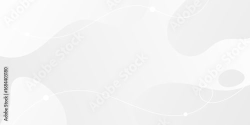 Minimalist White Gradient Abstract Background with Smooth Organic Shapes and Waves Dynamic Wavy Lines
