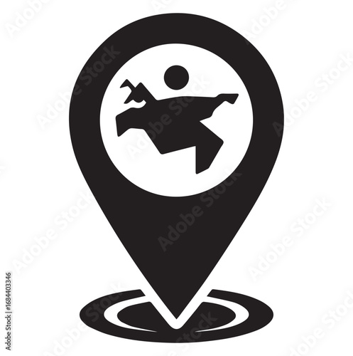 Map location pin icon vector illustration