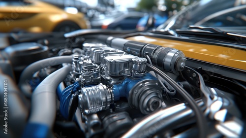 High-Performance Internal Combustion Engine with Advanced Fuel Injection and Turbocharging Systems