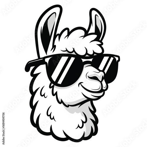 illustration of an old animal head wearing glasses