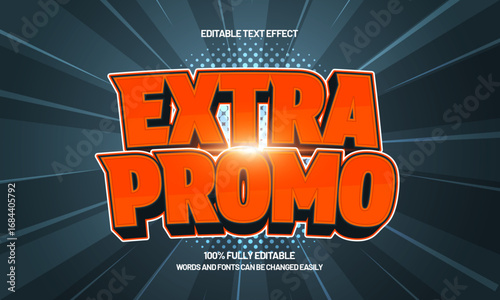 extra promo editable text effect for discount