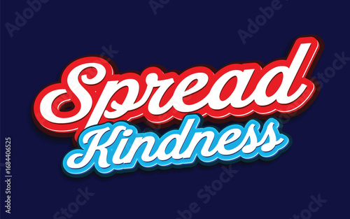 Retro typography groovy spread kindness slogan print with rainbow and stars for graphic tee t shirt or sticker poster - Vector