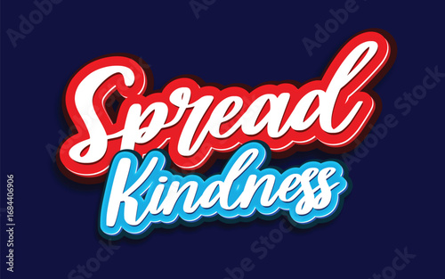 Retro typography groovy spread kindness slogan print with rainbow and stars for graphic tee t shirt or sticker poster - Vector