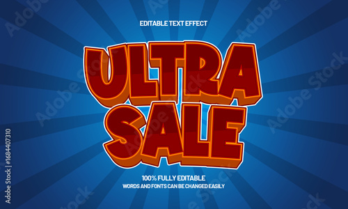 ultra sale editable text effect for discount