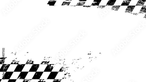 Distressed Checkered Flag Racing Background.