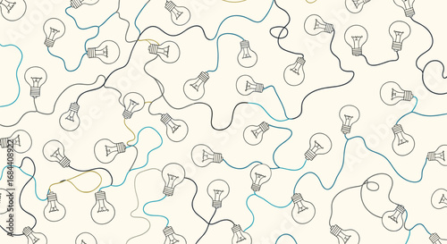 Creative light bulb pattern representing ideas, innovation, and solutions for various projects