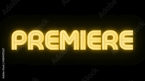 Typewriter Effect Golden Neon Premiere Text Glow Animation Loop