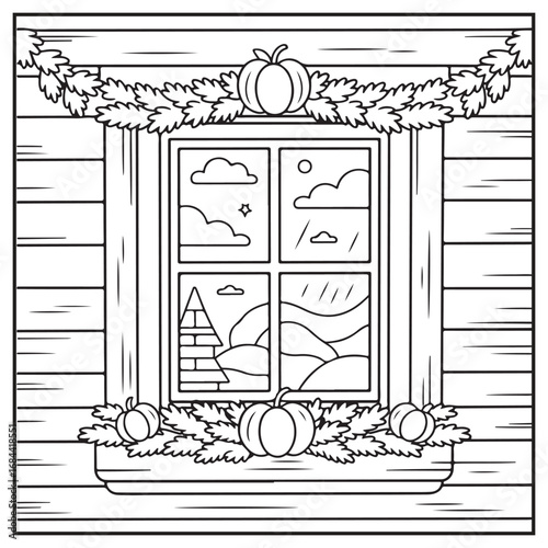 Autumn Scenes Coloring Pages