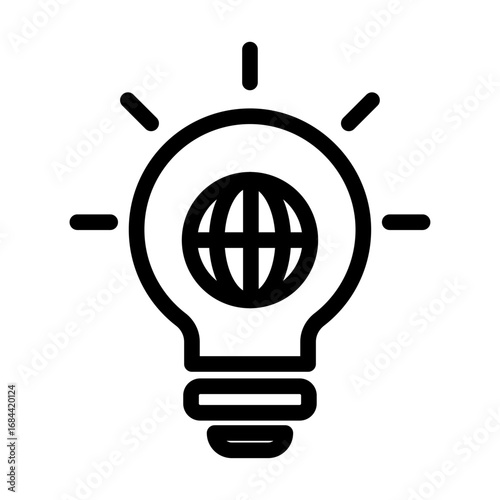Marketing Ideas Line Icon of Digital Marketing and SEO Icon Set