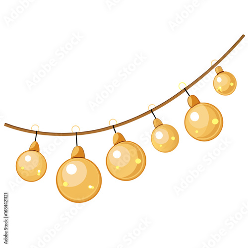 golden christmas balls
