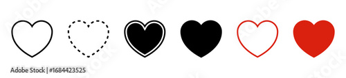 Red heart icon. Like icon. Add to favorite icon heart love icon button - save icon symbol - love line icon