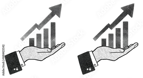 hands holding charts showing growth trends visually
