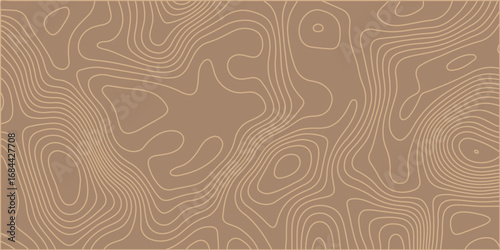 Seamless vintage brown wood texture vector illustration with swirl. Topographic line contour map with brown grunge texture. conditional geography scheme and the terrain path. Paper Texture Imitation. 