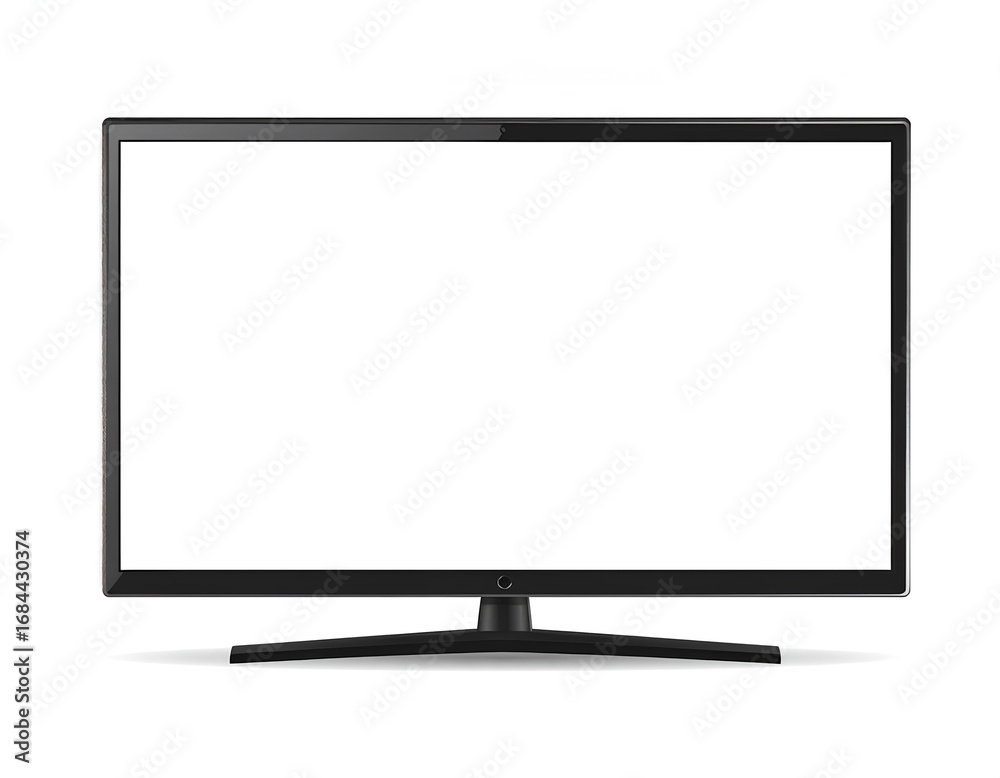 Fototapeta premium Blank TV Screen with White Background