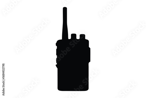 Walkie talkie silhouette vector, walkie talkie clip art vector illustration, walkie talkie icon