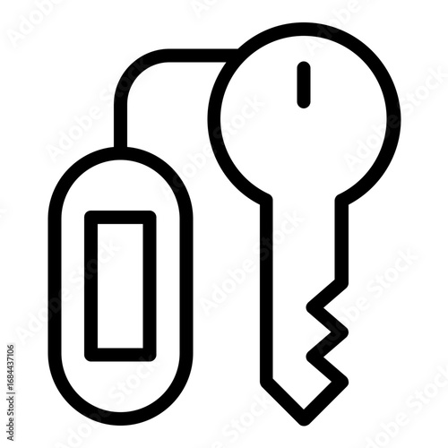 room key icon line