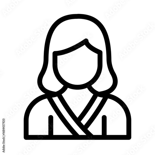 Spa Therapist Line Icon of Spa and Wellness Retreats Icon Set