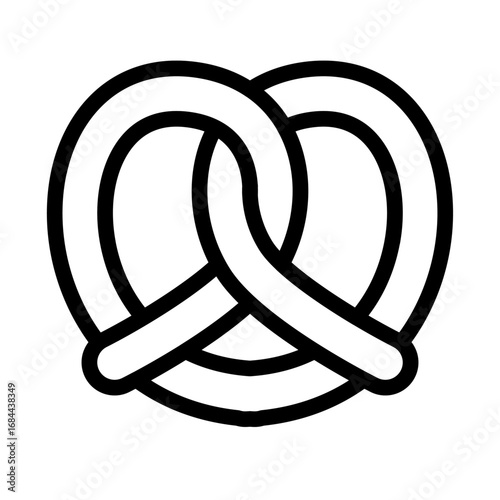 Pretzel Line Icon of Household and Lifestyle Icon Set