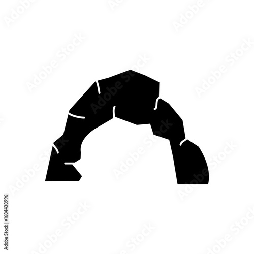 Cave in mountain vector icon. filled flat sign trendy style illustration for web and app..eps