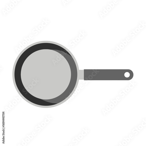 Illustration of a cooking pan, designed with simple shapes, ideal for culinary and kitchenware