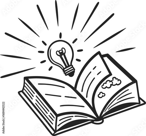 An open book with a pencil is a potent symbol of learning, education, and the magic of literature