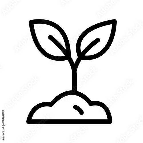 Sapling Line Icon of Nature and Environment Icon Set