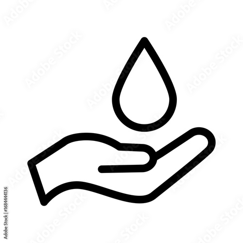 Water Care Line Icon of Nature and Environment Icon Set