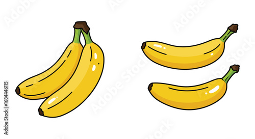 a bunch of bananas and two single bananas
