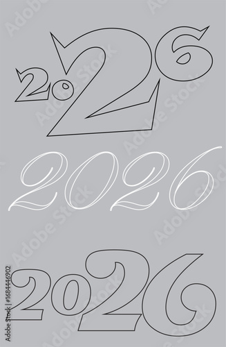 vector illustration of 2026 new year banner