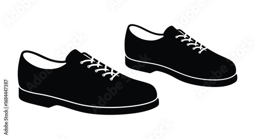 a pair of classic black shoes with white laces