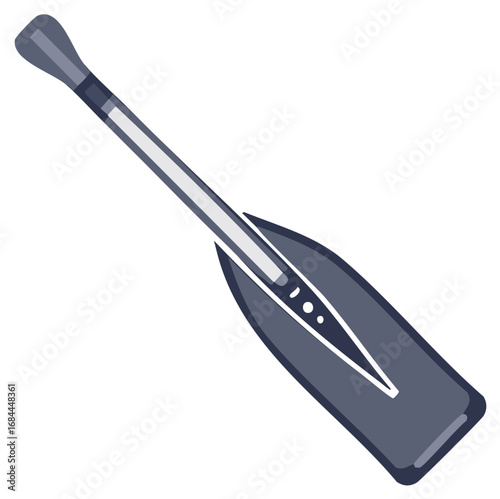 Simple flat design vector icon of a boat paddle or oar for water sports