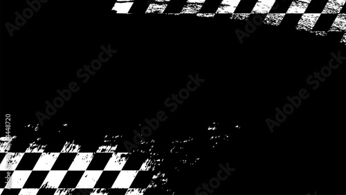 Checkered Flag Grunge Texture Overlay.
