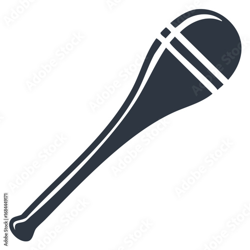 Stylized single diabolo juggling club prop vector illustration