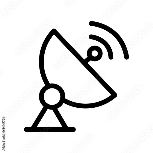 Satellite Broadcast Line Icon of Broadcast and Streaming Icon Set