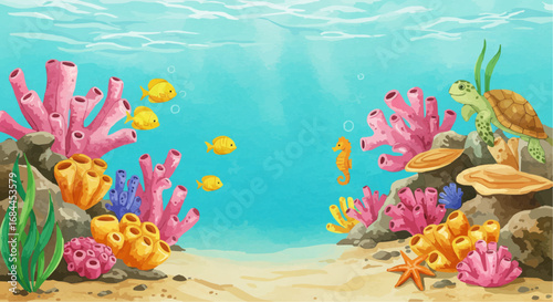coral reef and fishes