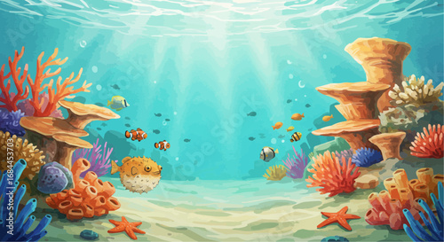 coral reef and fish