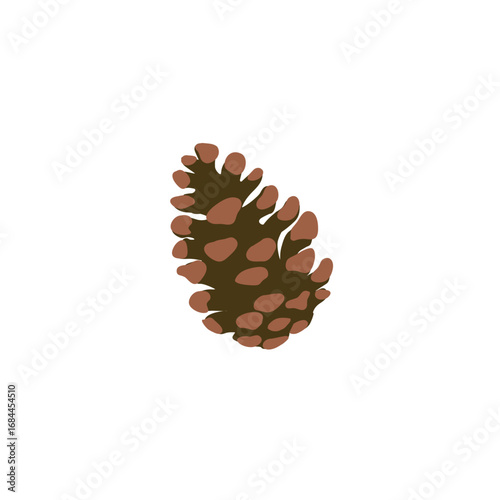 Illustration of a pine cone isolated on a white background