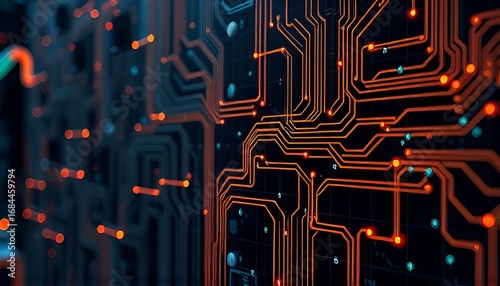 Figure directed by flowing computer circuits