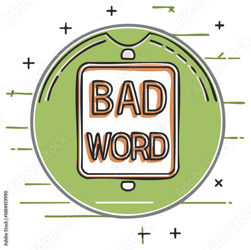 Bad word illustration design