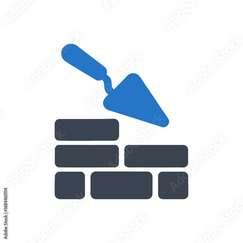 Trowel Brick Wall Icon