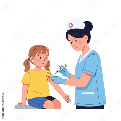 Vaccination against childhood diseases, immunization program promoting health of children worldwide