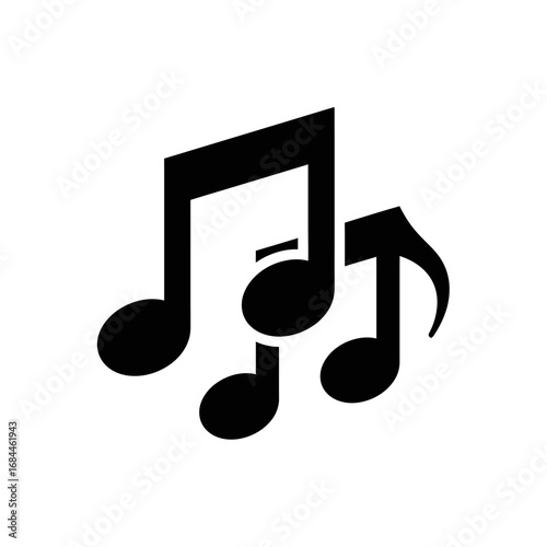 Harmonic blend of musical notes evoking melody and composition in isolated simplicity