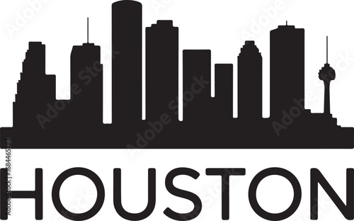 Iconic Houston skyline silhouette captures urban energy and professional ambition for city branding