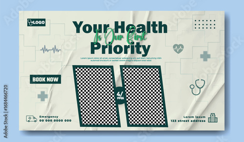 Your health is your priority medical consultation and healthcare services advertisement