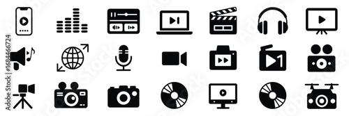 Multimedia & Content Creation Icon Set
