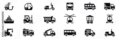 Transportation & Vehicle Icon Set