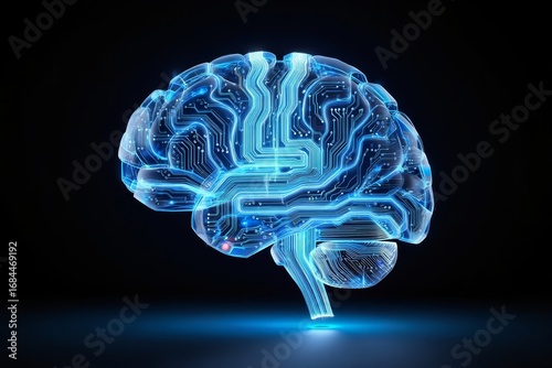 Artificial intelligence brain technology neural network deep learning ai concept design